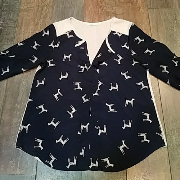 ezra Tops - ezra zebra print blouse